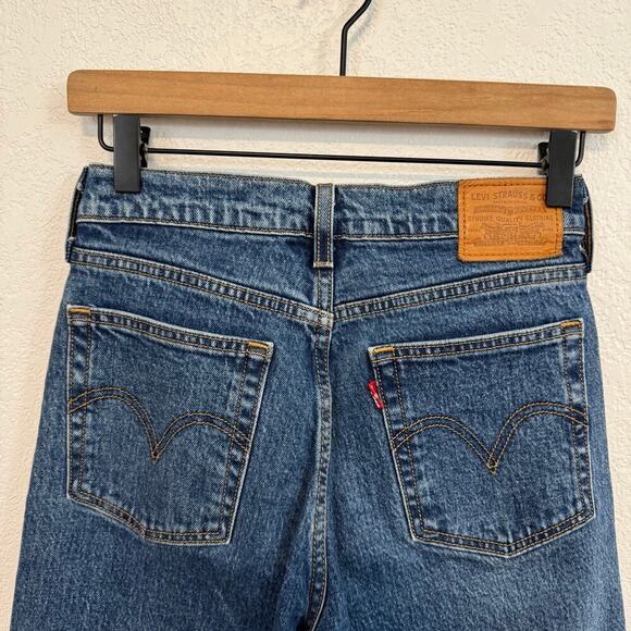 Levi's Wedgie Icon Fit High-Rise Skinny Denim Jeans Charleston Stroll Blue 25 - Picture 9 of 12